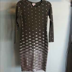 NWT XS LLR Elegant Debbie Army green and silver
